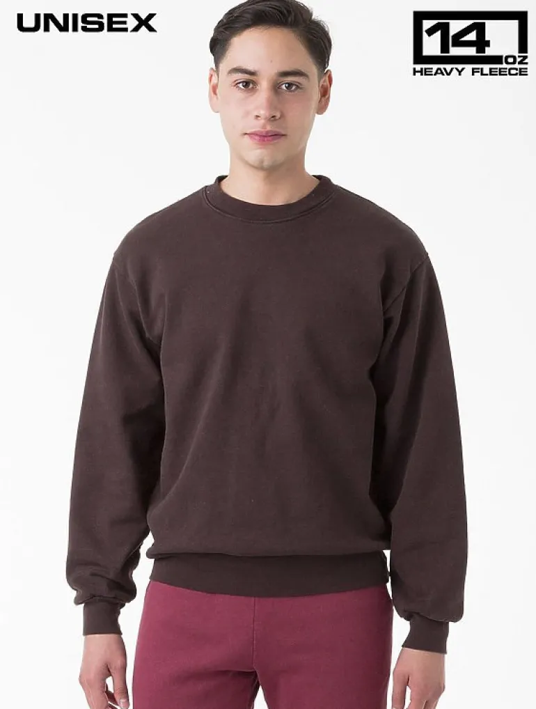 Los Angeles Apparel hf07gd - L/S Heavy Fleece PO Crew 14 Oz