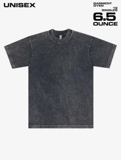 Los Angeles Apparel 1801mw - S/S Mineral Wash Crew 6.5oz