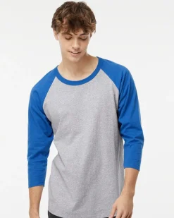 M & O Knits 5540 ADULT BASEBALL T-SHIRT