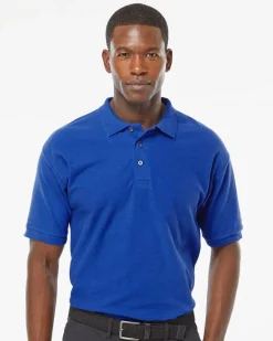 M & O Knits 7002 S/S COMBED RING SPUN PIQUÉ POLO