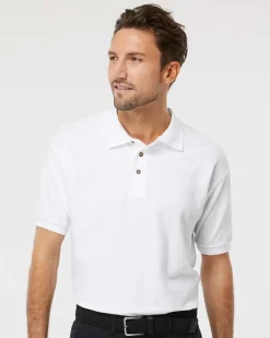 M & O Knits 7002 S/S COMBED RING SPUN PIQUÉ POLO