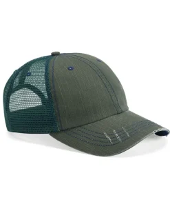 Mega Cap 6990 - Herringbone Unstructured Trucker Cap