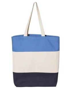 Q-Tees Q125900 - Canvas Tri-Color Professional Tote Bag