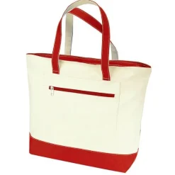 Q-Tees Q1300 - Canvas Zipper Tote Bag