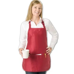 Q-Tees Q4250 - Medium Length Apron with 3 Compartment Pouch