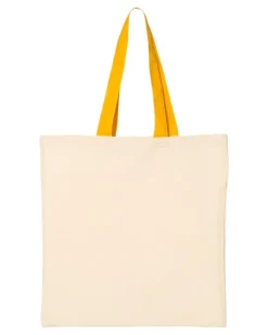 Q-Tees QTB6000 - Economical Tote Bag with Colored Handles