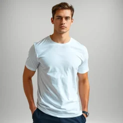 Roly CA7129 - PolyCotton Touch Sublimation Tee with Ribbed Crew Neck