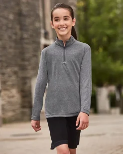 Team 365 TT31HY - Youth Zone Sonic Heather Performance Quarter-Zip