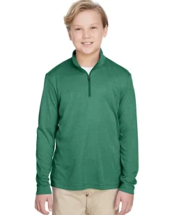 Team 365 TT31HY - Youth Zone Sonic Heather Performance Quarter-Zip