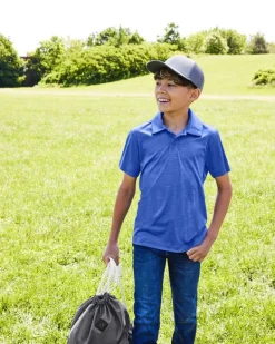 Team 365 TT51HY - Youth Zone Sonic Heather Performance Polo