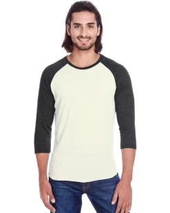 Threadfast 302G - Unisex Triblend 3/4-Sleeve Raglan