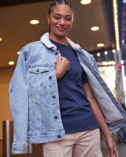 Threadfast 372J - Unisex Sherpa-Lined Denim Jacket