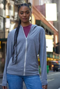 Threadfast 302Z - Unisex Triblend Full-Zip Light Hoodie