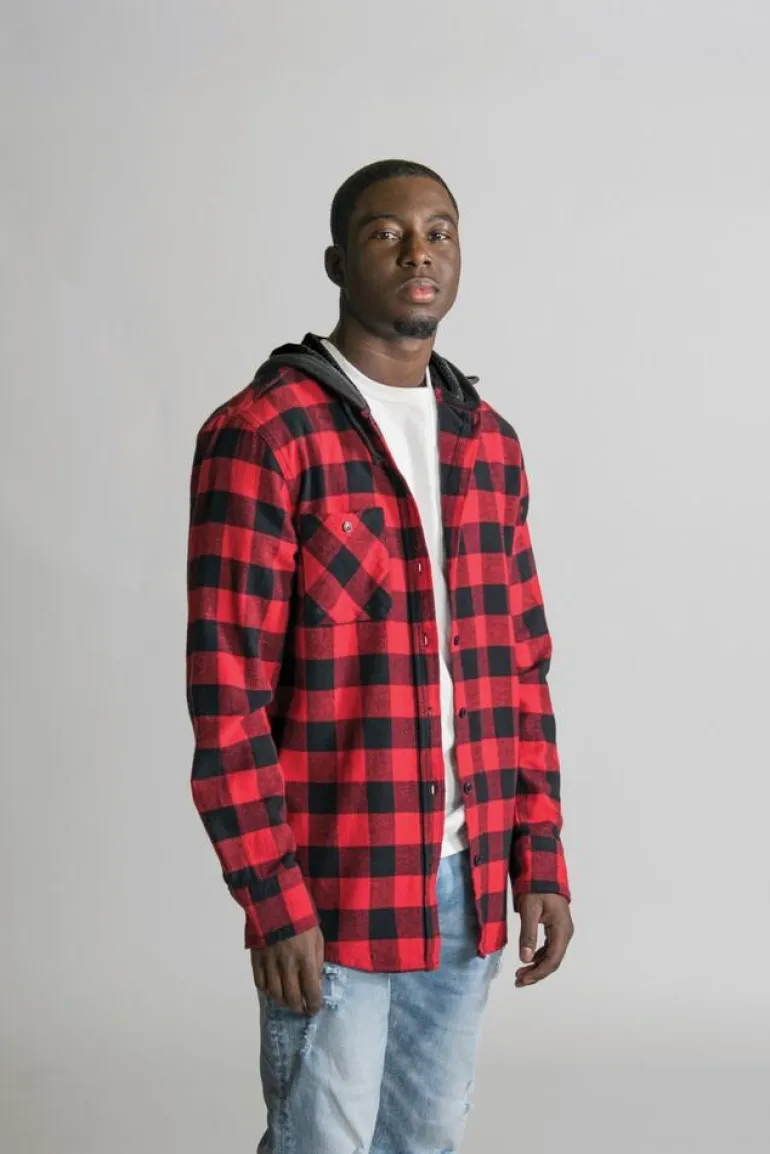 Timberlea T4000 - Cozy Checkered Unisex Flannel Hooded Shirt
