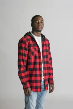 Timberlea T4000 - Cozy Checkered Unisex Flannel Hooded Shirt