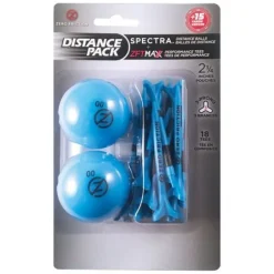 ZERO FRICTION GB2GT18 - Distance Pack w/ 2 Spectra Golf Balls & 18 Tees
